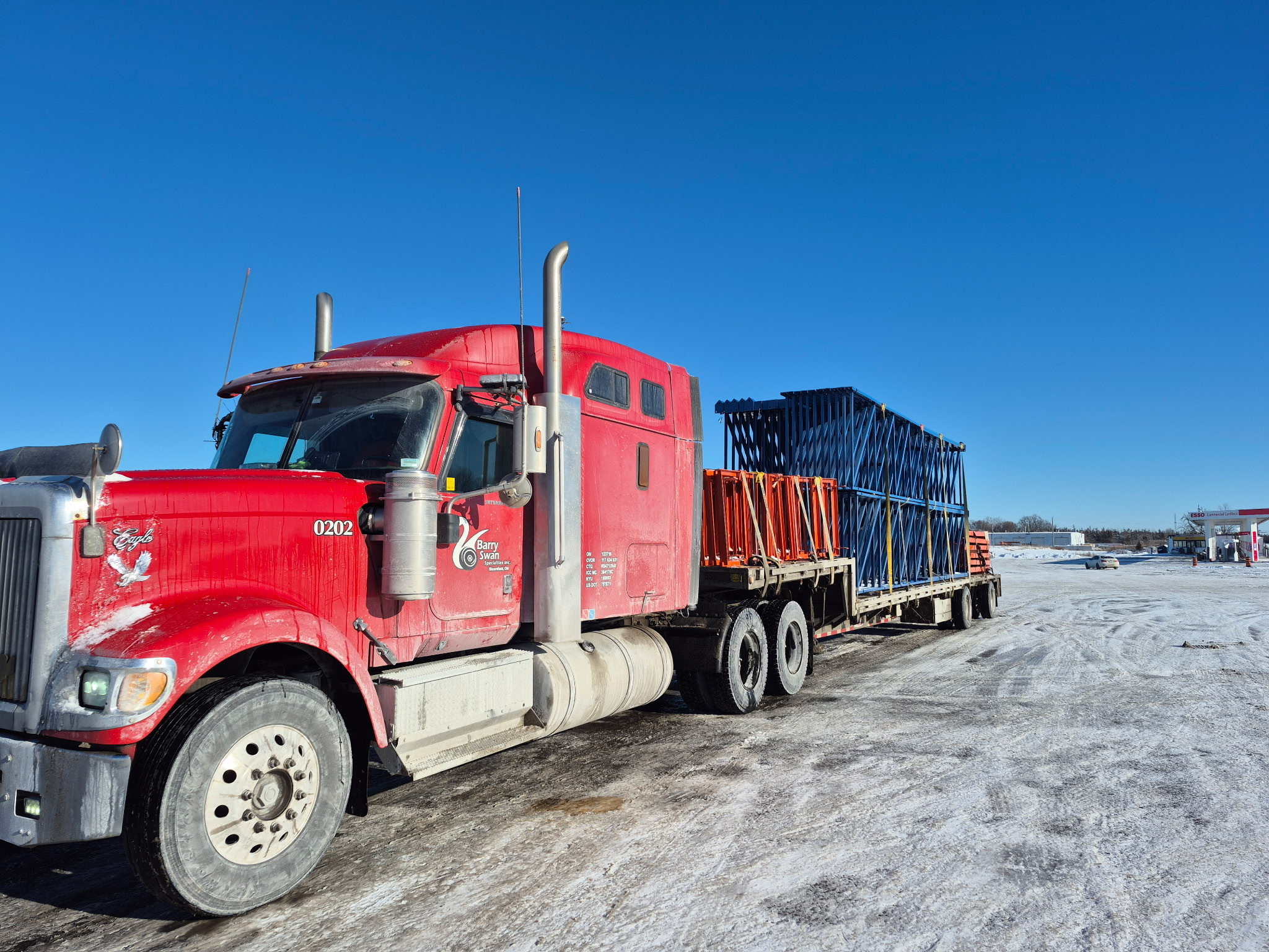 Barry Swan branded trailer and highway tractor
